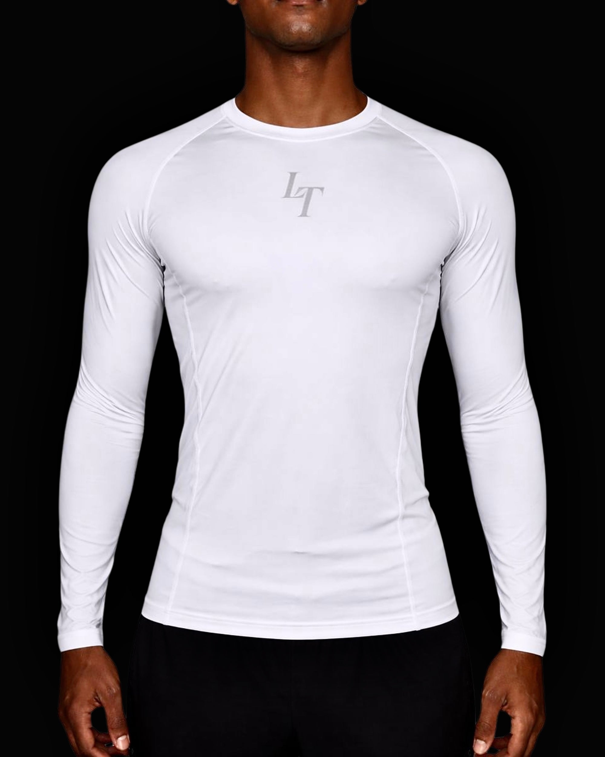 White Long Sleeve Compression Shirt