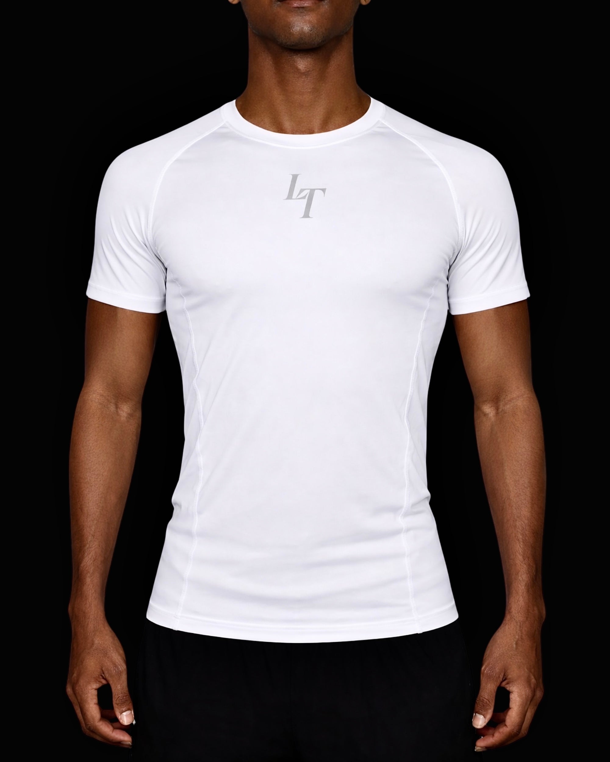 White Short Sleeve Compression Shirt