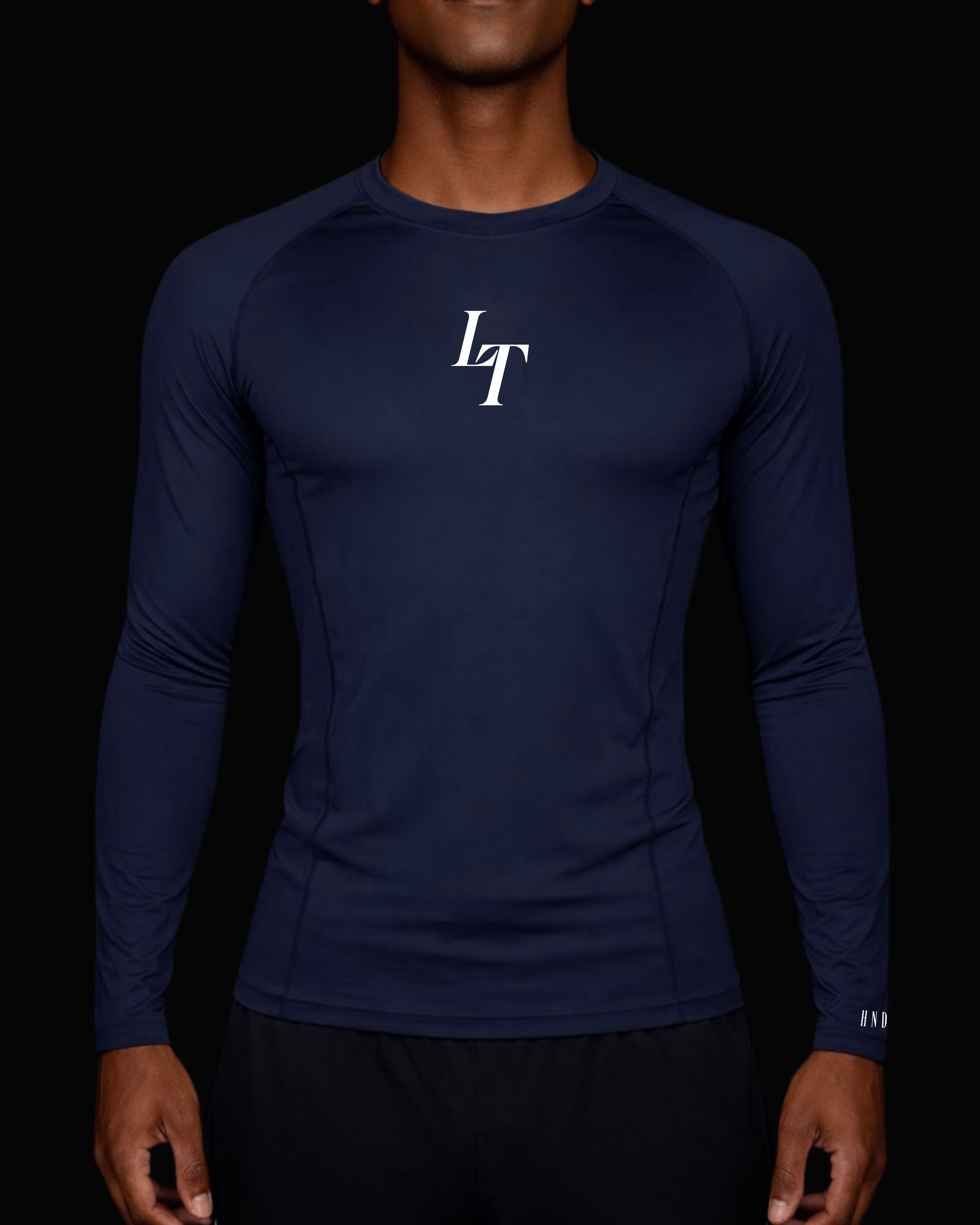 Navy Long Sleeve Compression Top